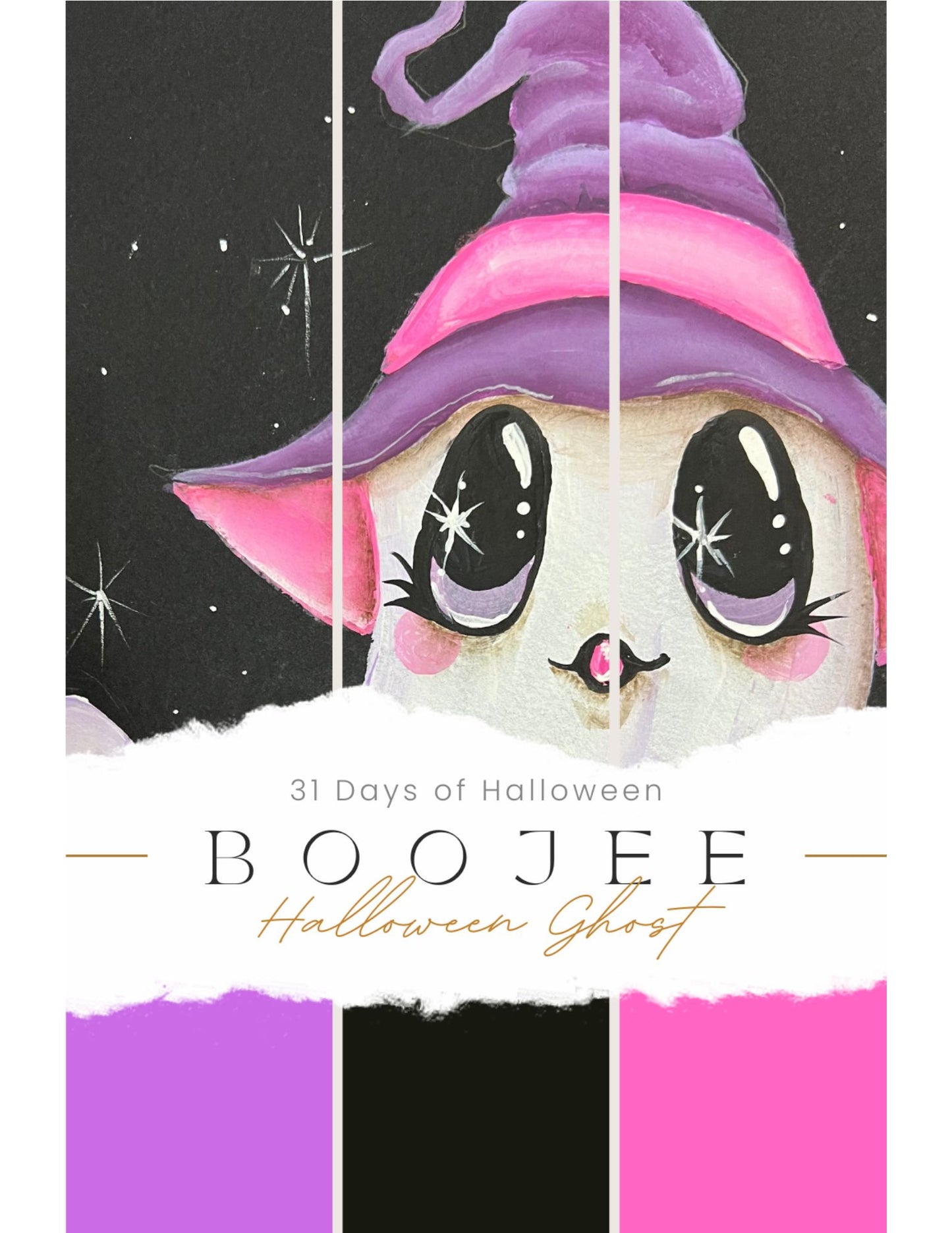 BooJee Ghost Halloween Paint Party Template | Traceable PDF | Personal Use Template | Commercial Use for Members