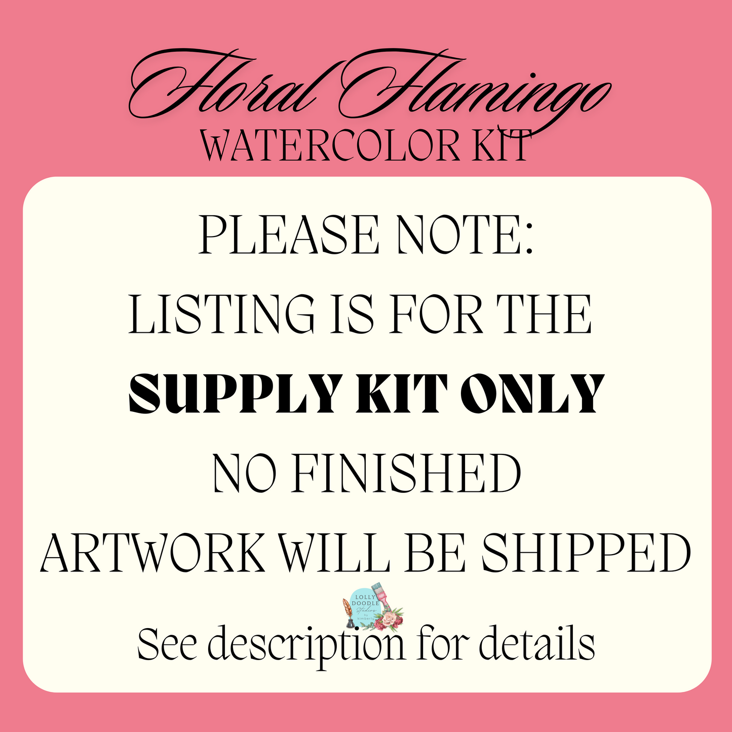 Floral Flamingo Watercolor Kit