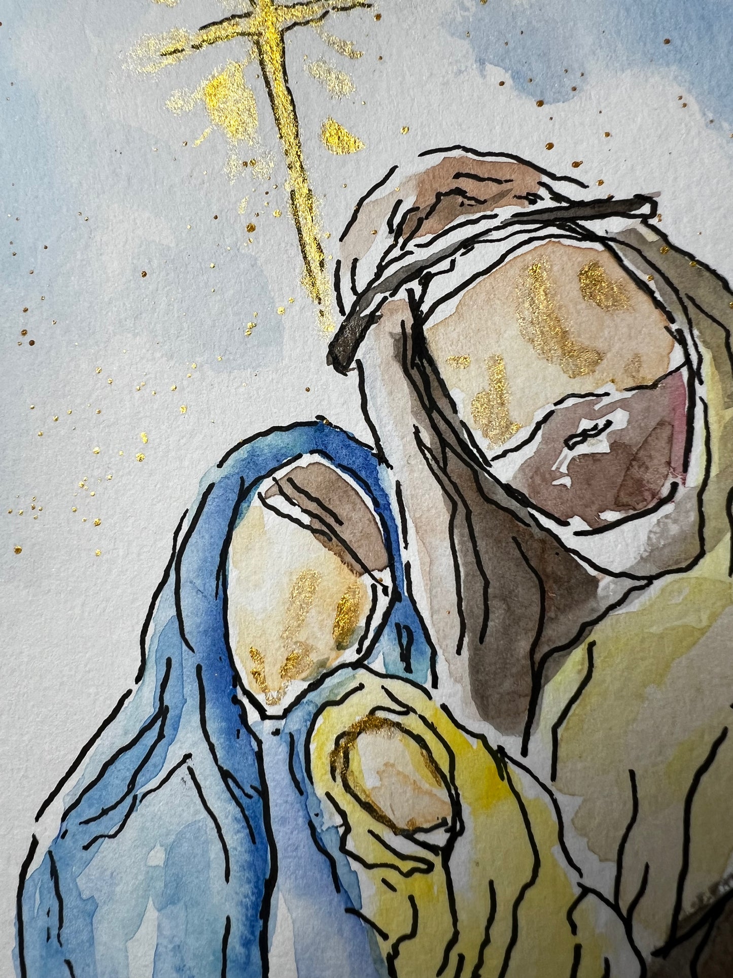 Nativity Watercolor DIY KIT - Jesus, Mary & Joseph with Video Instruction