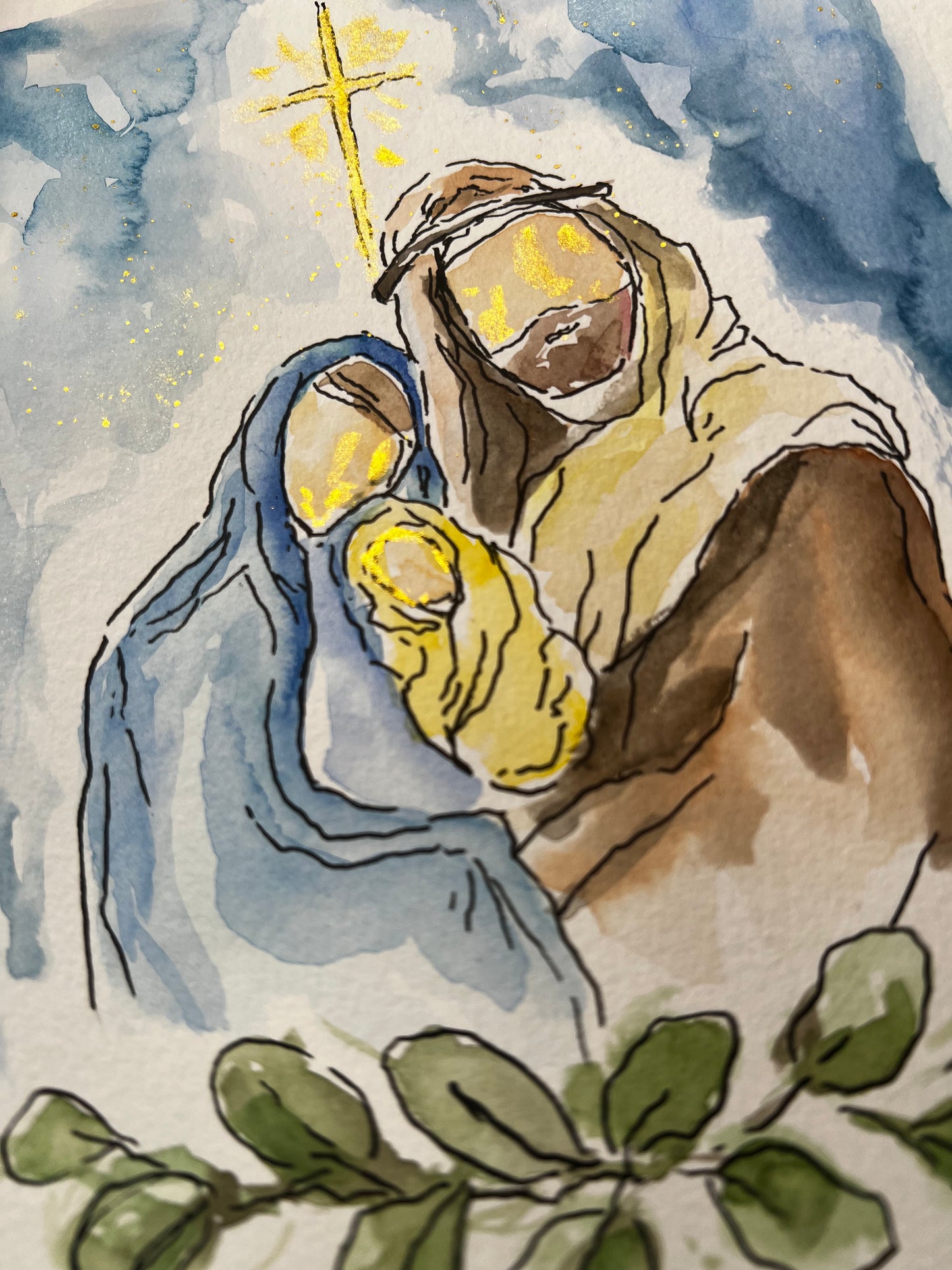 Nativity Watercolor DIY KIT - Jesus, Mary & Joseph with Video Instruction