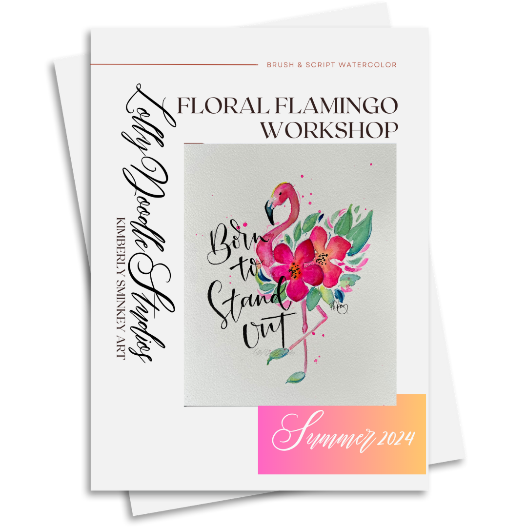 Floral Flamingo Watercolor Kit