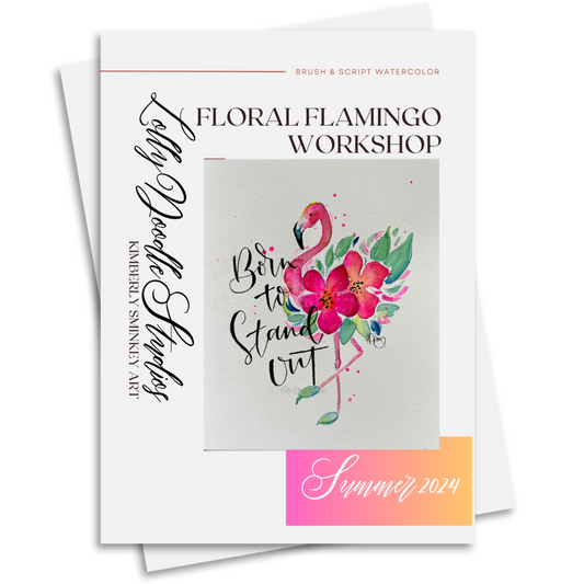 Floral Flamingo Watercolor Kit