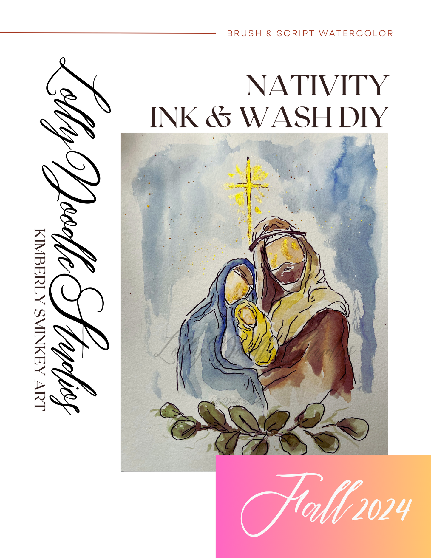 Nativity Watercolor DIY KIT - Jesus, Mary & Joseph with Video Instruction