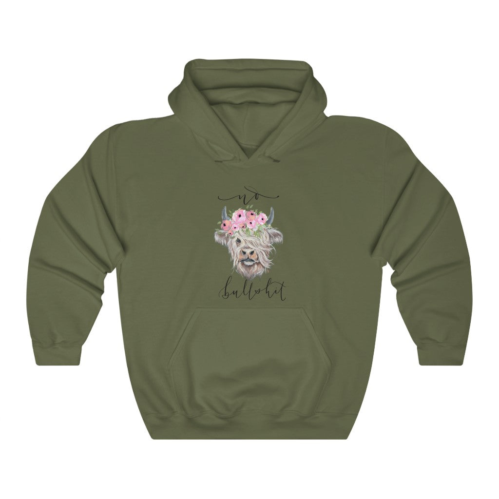 Unisex Heavy Blend™ Hooded Sweatshirt with Buttercup the Highland cow Orignal Artwork