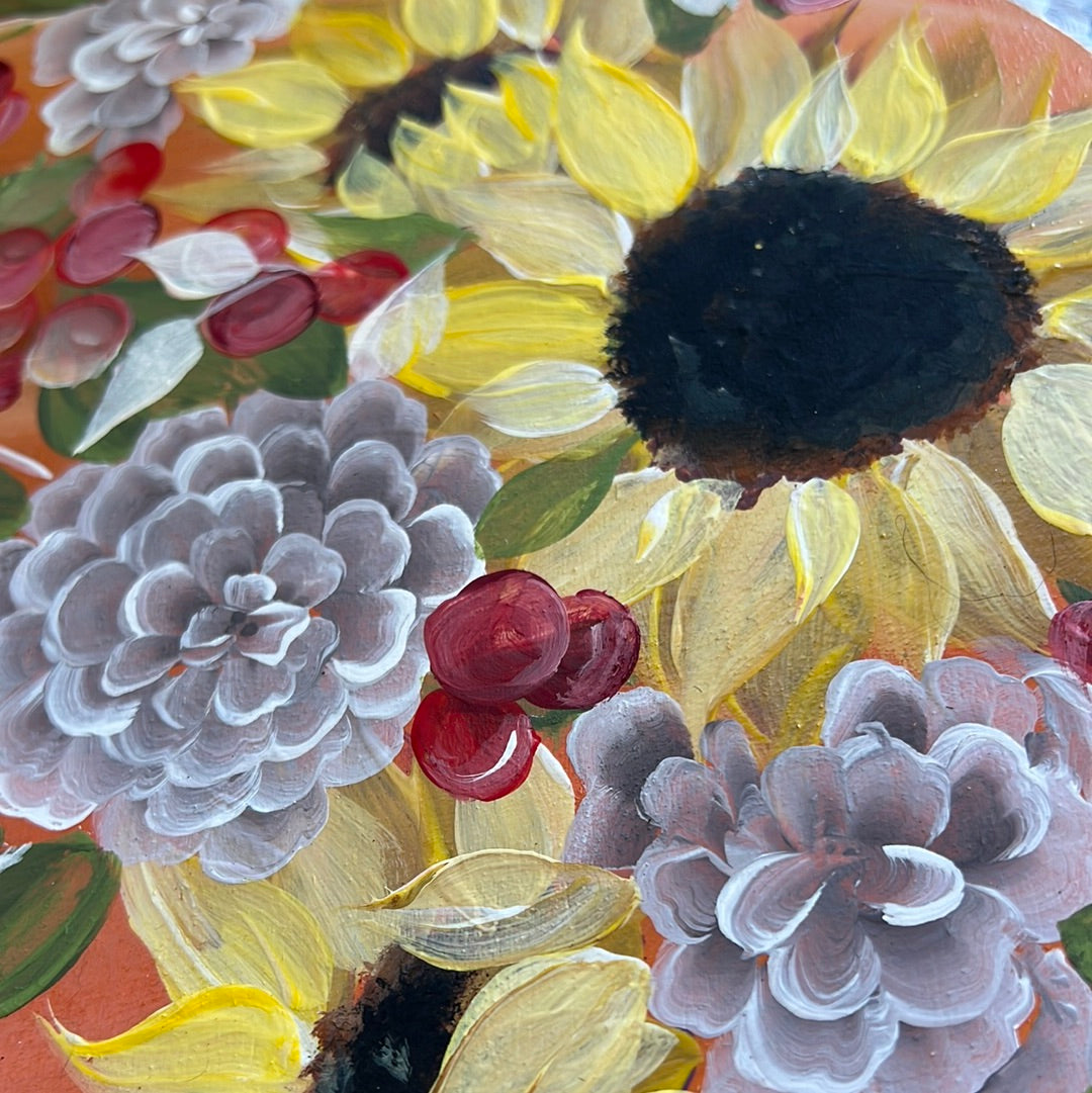 Personalized Pumpkin & Sunflower Door Decor