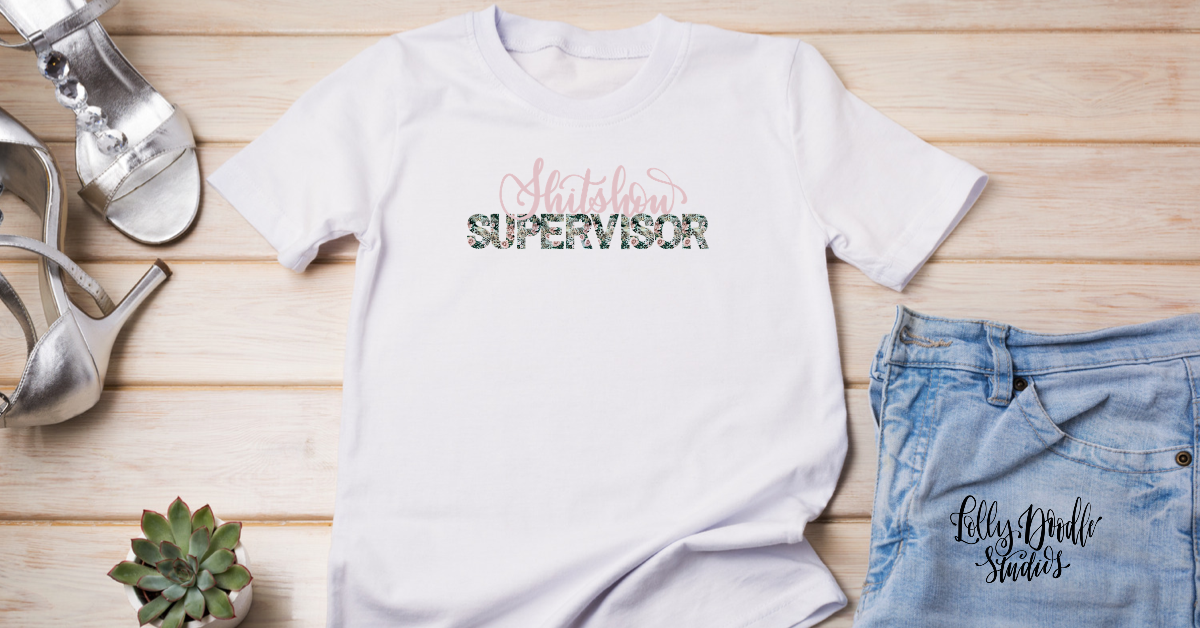Shitshow Supervisor in pink, floral, cheetah print - Unisex Softstyle T-Shirt